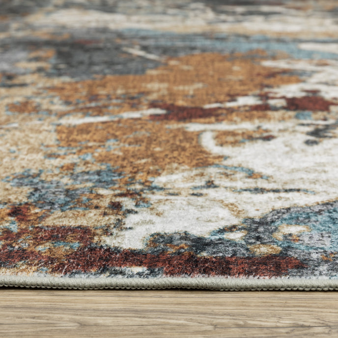 Oriental Weavers Sumter SUM13 Blue/Rust Area Rug