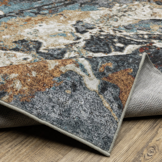 Oriental Weavers Sumter SUM13 Blue/Rust Area Rug