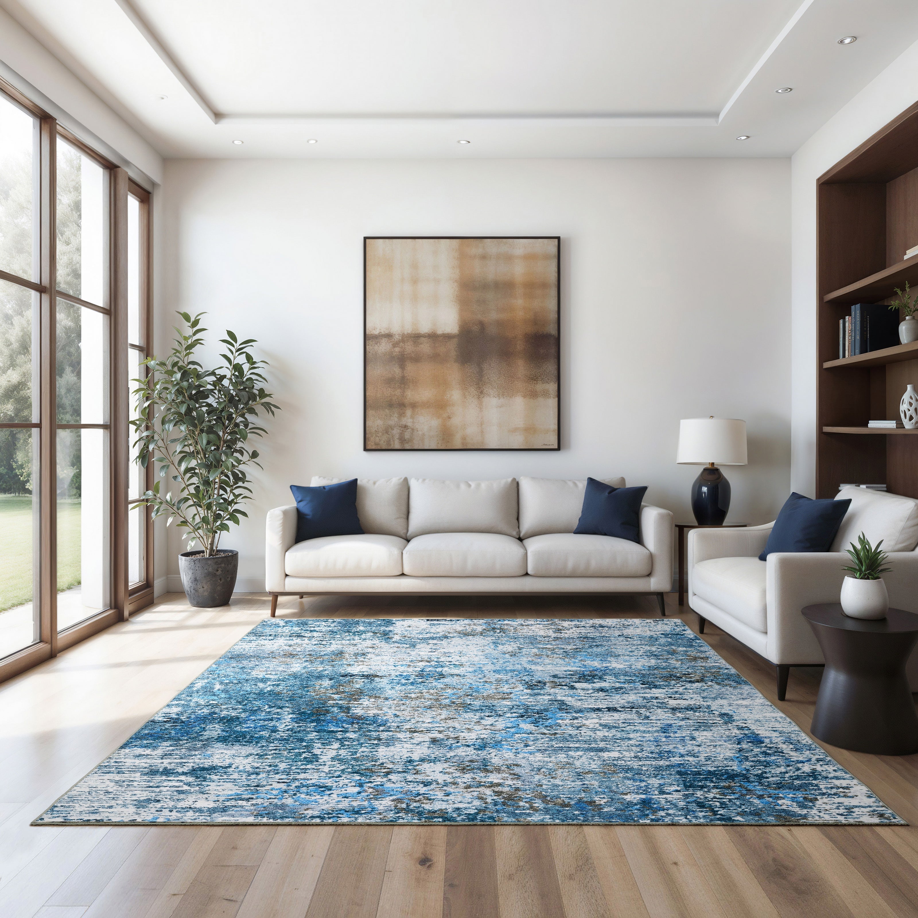 Oriental Weavers Sumter SUM14 Blue/Ivory Area Rug