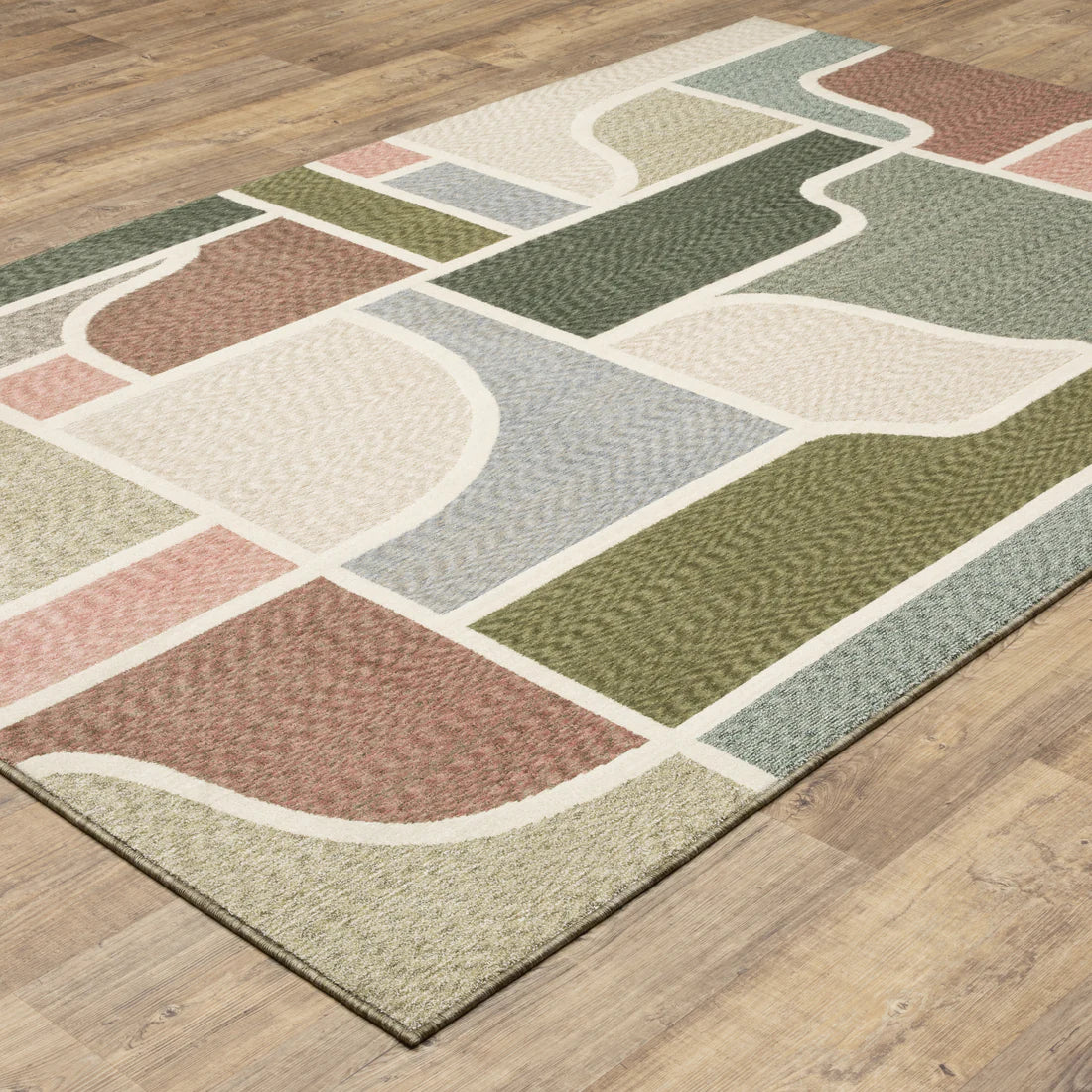 Oriental Weavers Tisdell TIS02 Green/Multi Area Rug