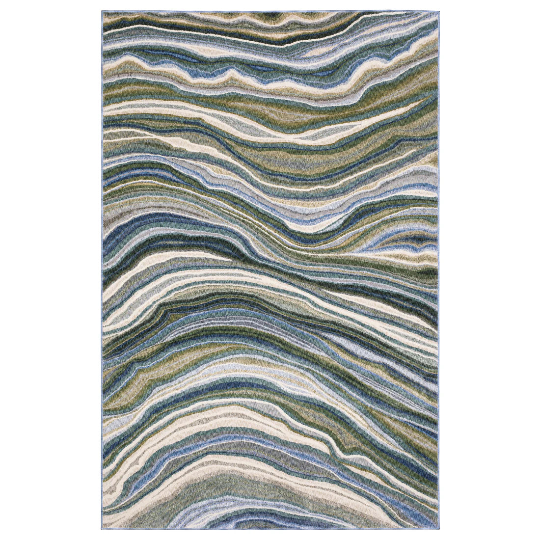 Oriental Weavers Tisdell TIS10 Green/Blue Area Rug
