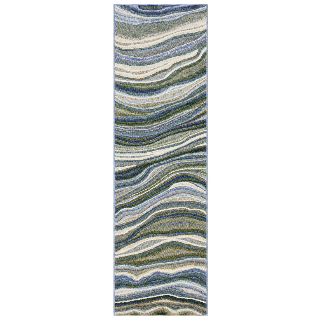 Oriental Weavers Tisdell TIS10 Green/Blue Area Rug