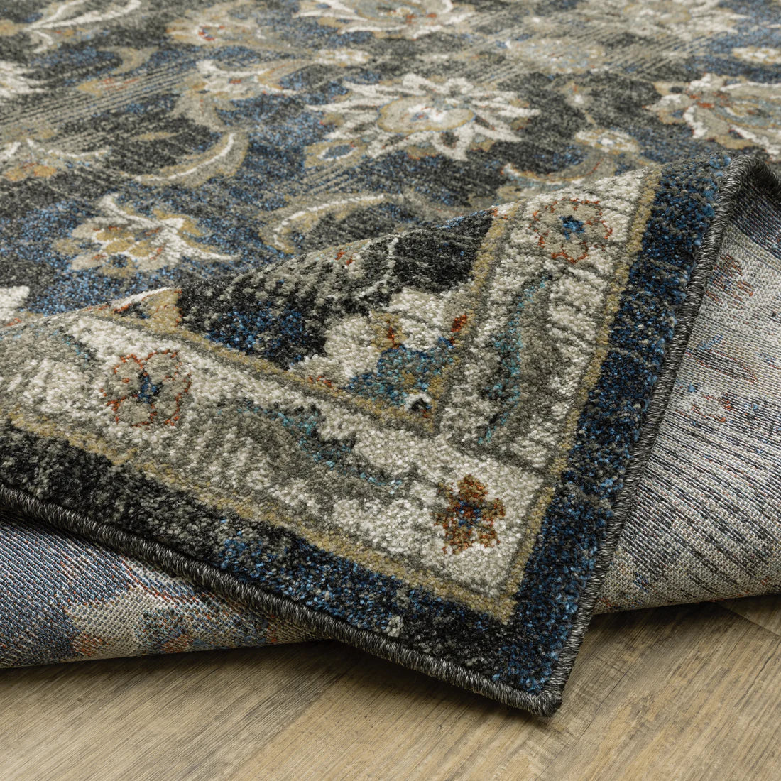 Oriental Weavers Venice 4333B Charcoal/Blue Area Rug