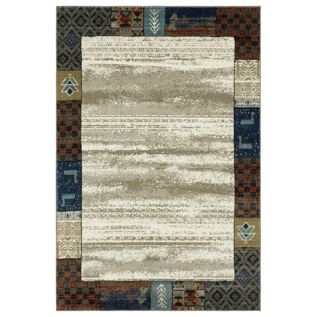 Oriental Weavers Venice 8123X Blue/Gold Area Rug