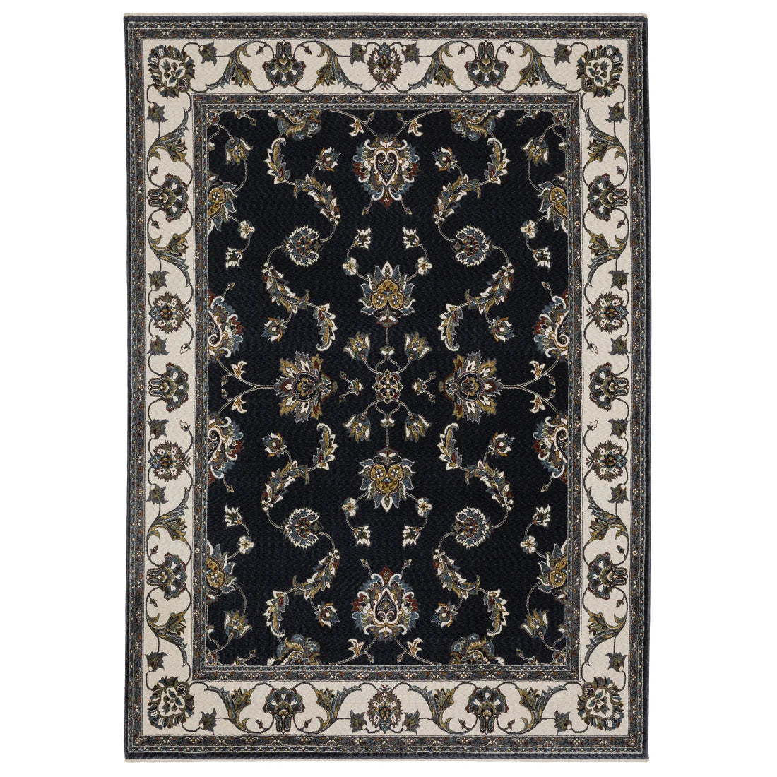Oriental Weavers Vivian VI01B Navy/Ivory Area Rug