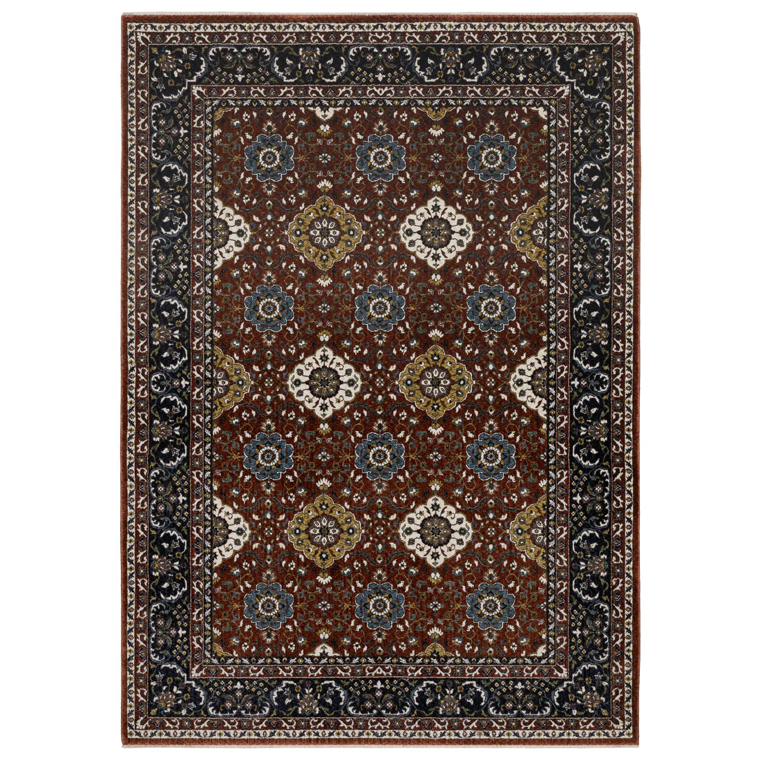 Oriental Weavers Vivian VI04B Red/Navy Area Rug