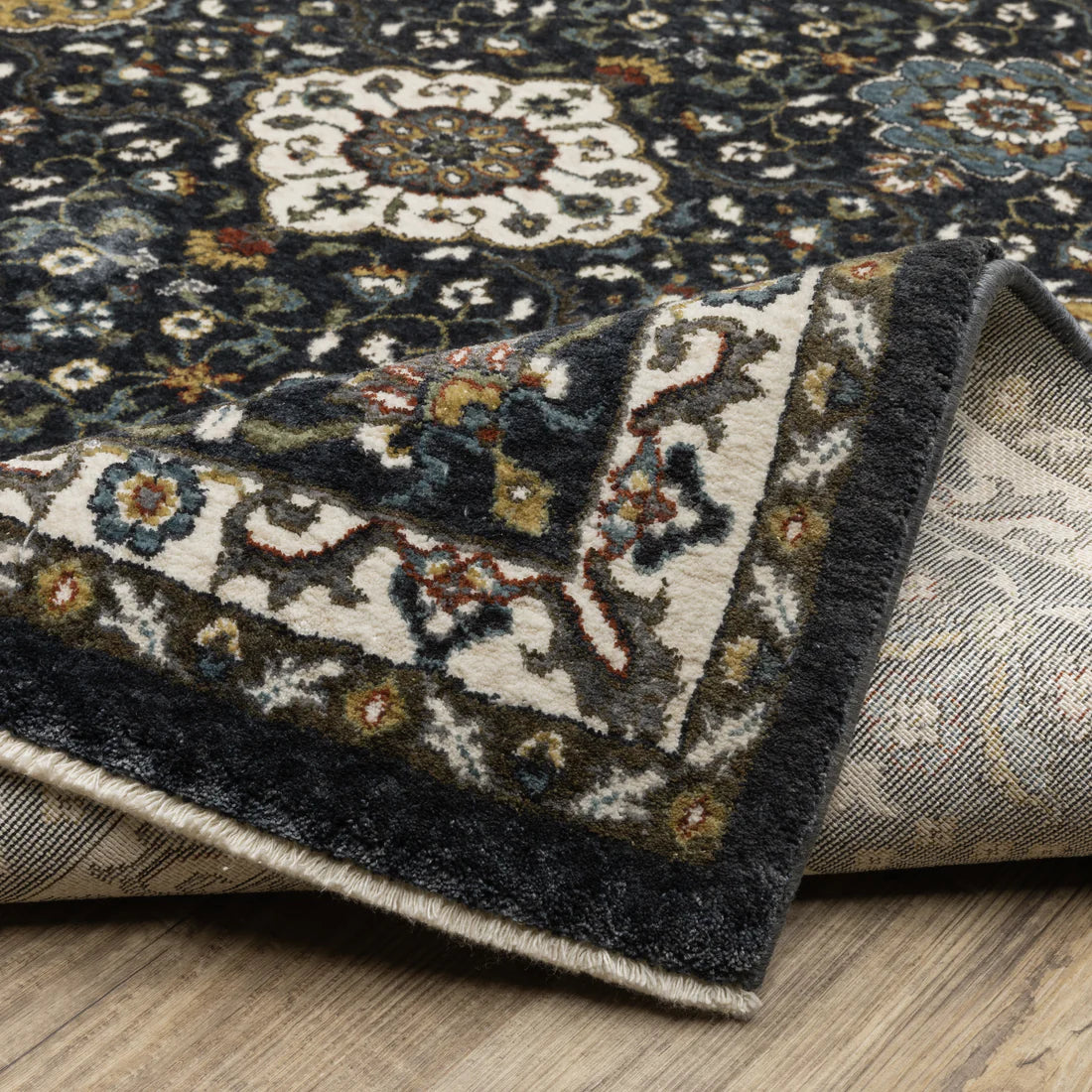 Oriental Weavers Vivian VI04C Navy/Gold Area Rug