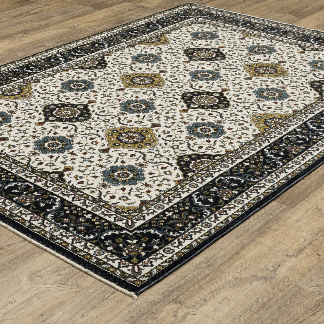 Aiental Weavers Vivian VI04D Ivory/Navy Area Rug