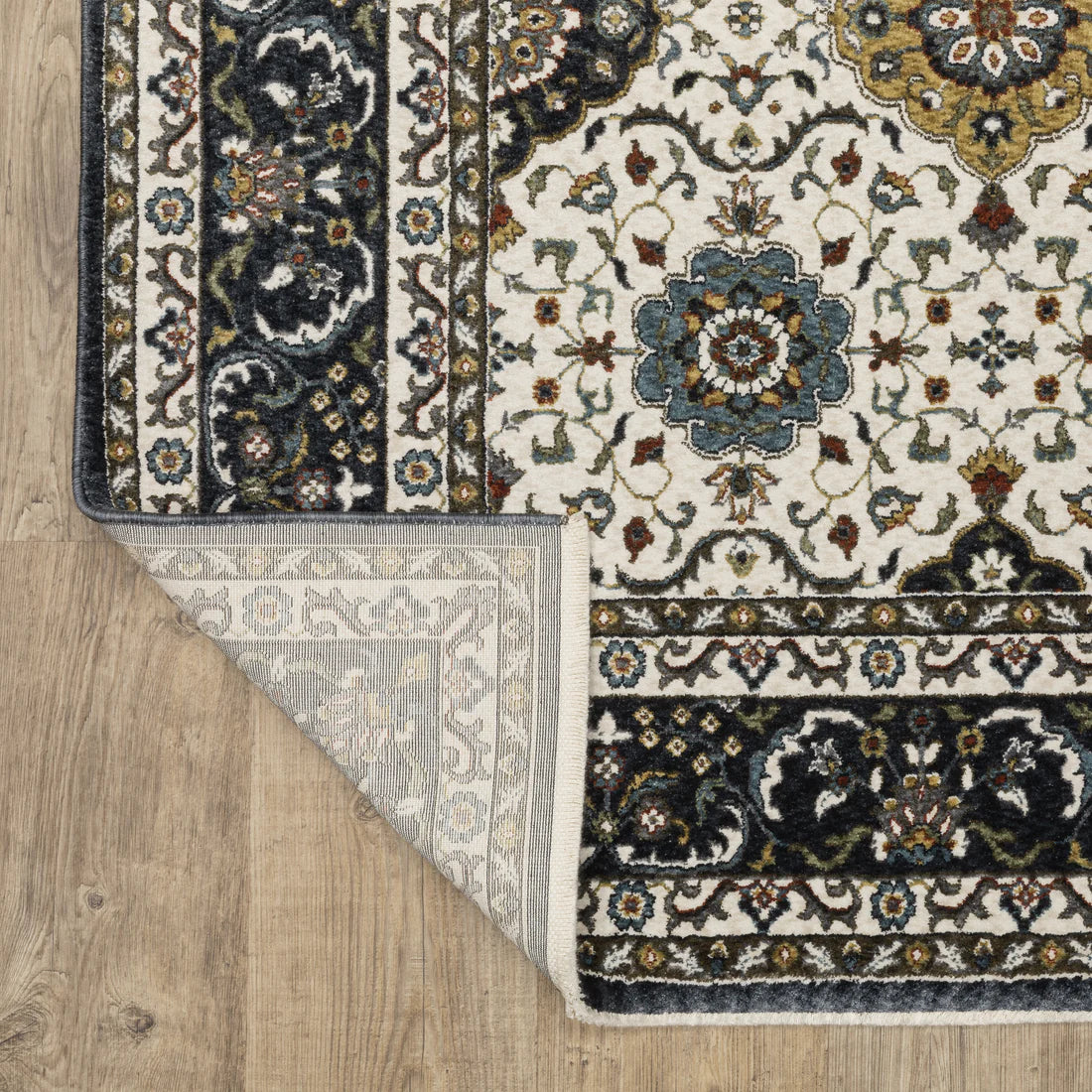 Aiental Weavers Vivian VI04D Ivory/Navy Area Rug