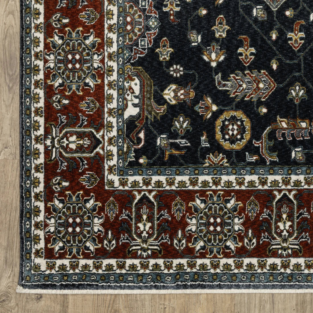Oriental Weavers Vivian VI05A Navy/Red Area Rug