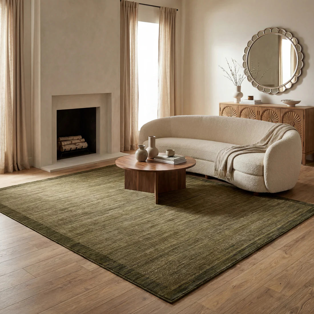Oriental Weavers Warner WRN02 Green/Green Area Rug