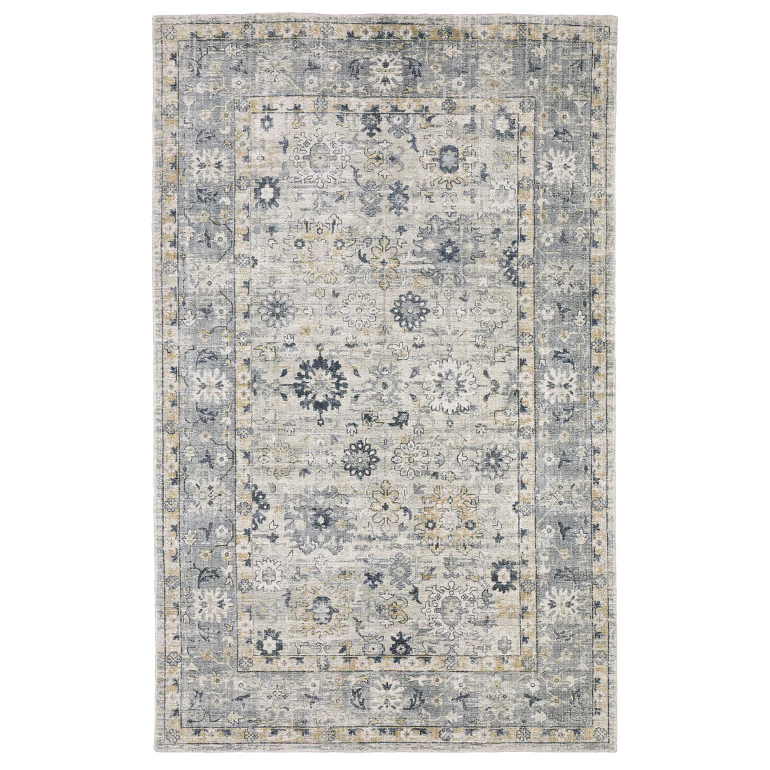 Oriental Weavers Windham WIN01 Ivory/Blue Area Rug