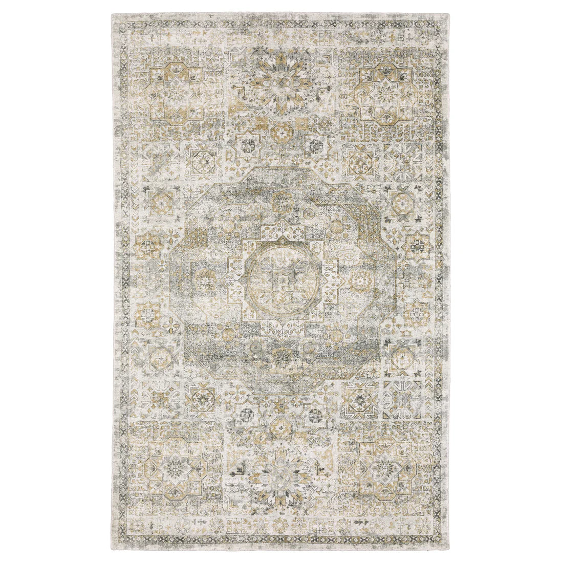Oriental Weavers Windham WIN05 Grey/Gold Area Rug