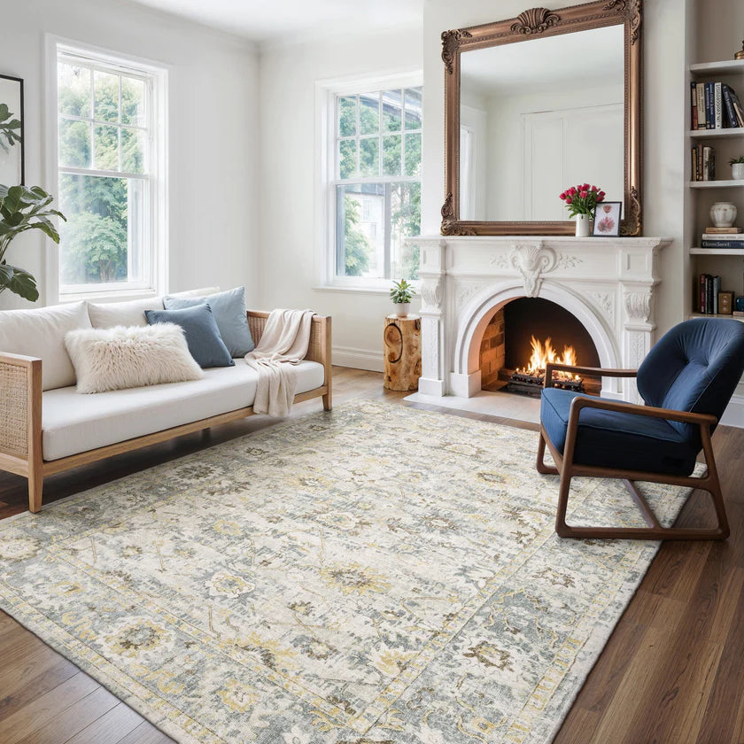 Oriental Weavers Windham WIN06 Ivory/Blue Area Rug