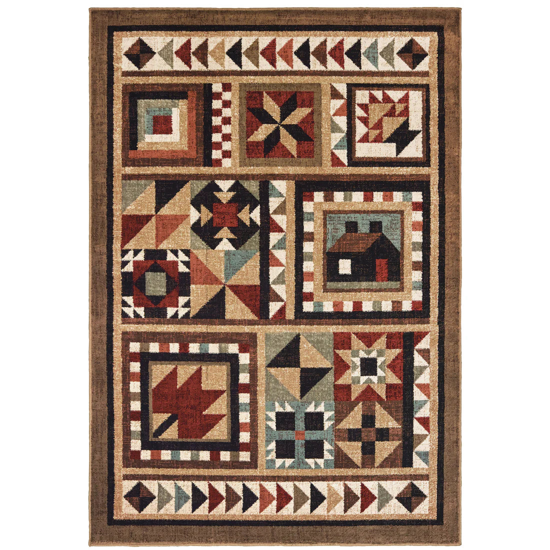 Oriental Weavers Woodlands 9596A Brown/Multi Area Rug