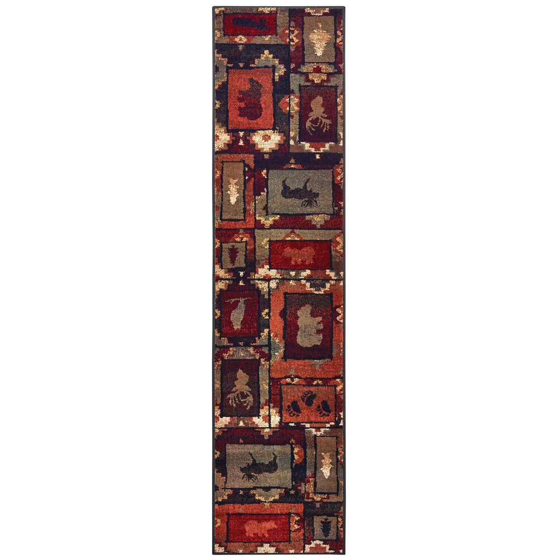 Oriental Weavers Woodlands 9601D Brown/Rust Area Rug