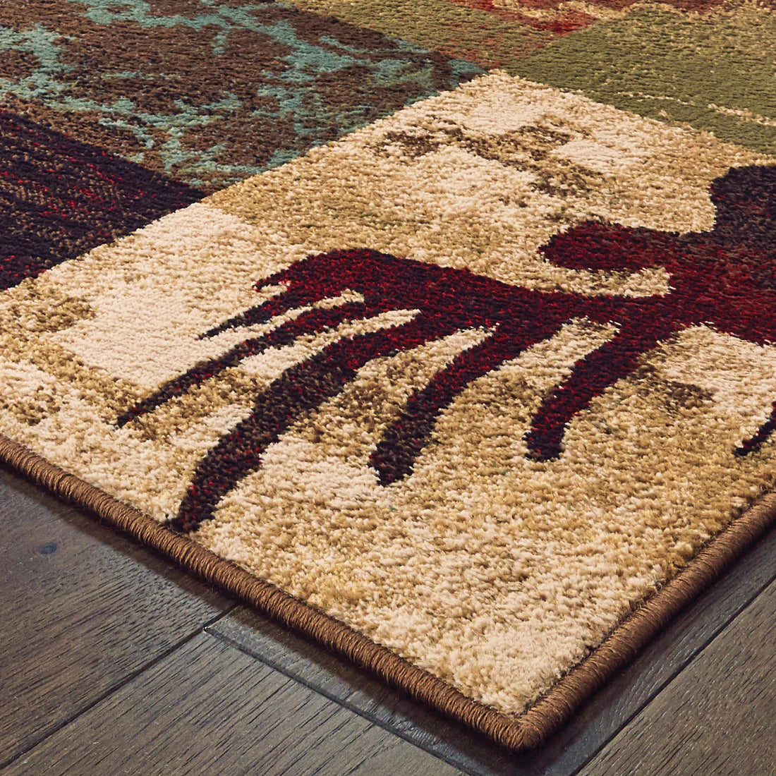 Oriental Weavers Woodlands 9649A Brown/Rust Area Rug