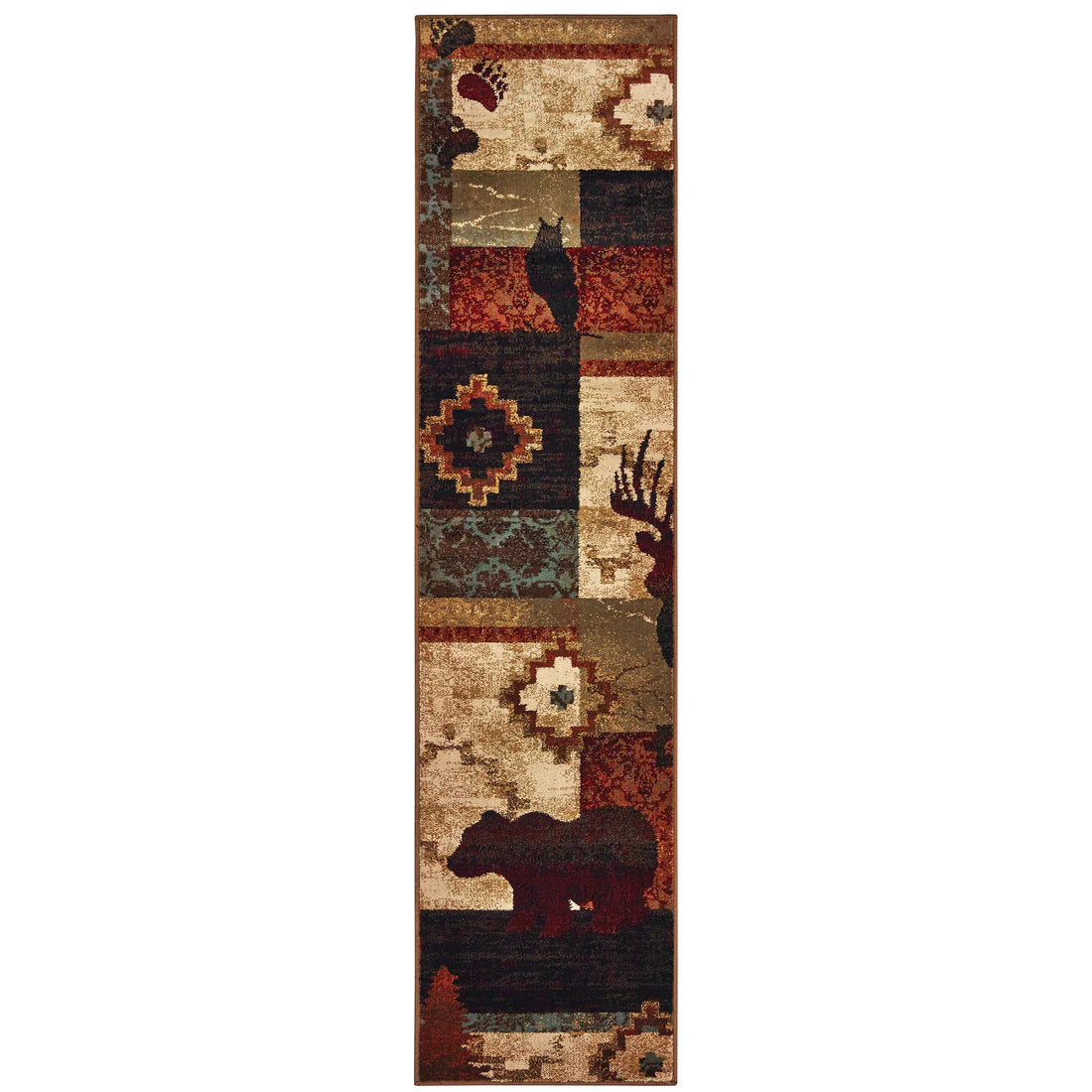 Oriental Weavers Woodlands 9649A Brown/Rust Area Rug