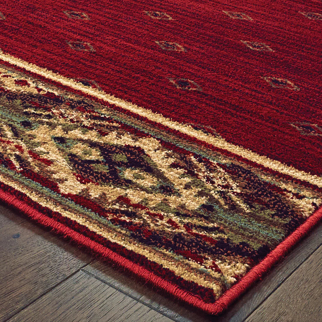 Oriental Weavers Woodlands 9652C Red/Gold Area Rug