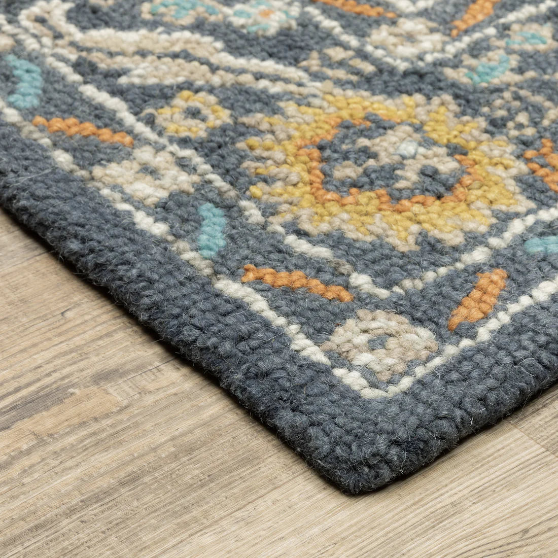 Oriental Weavers Zahra 75501 Blue/Gold Area Rug