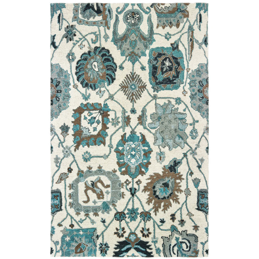 Oriental Weavers Zahra 75503 Ivory/Blue Area Rug