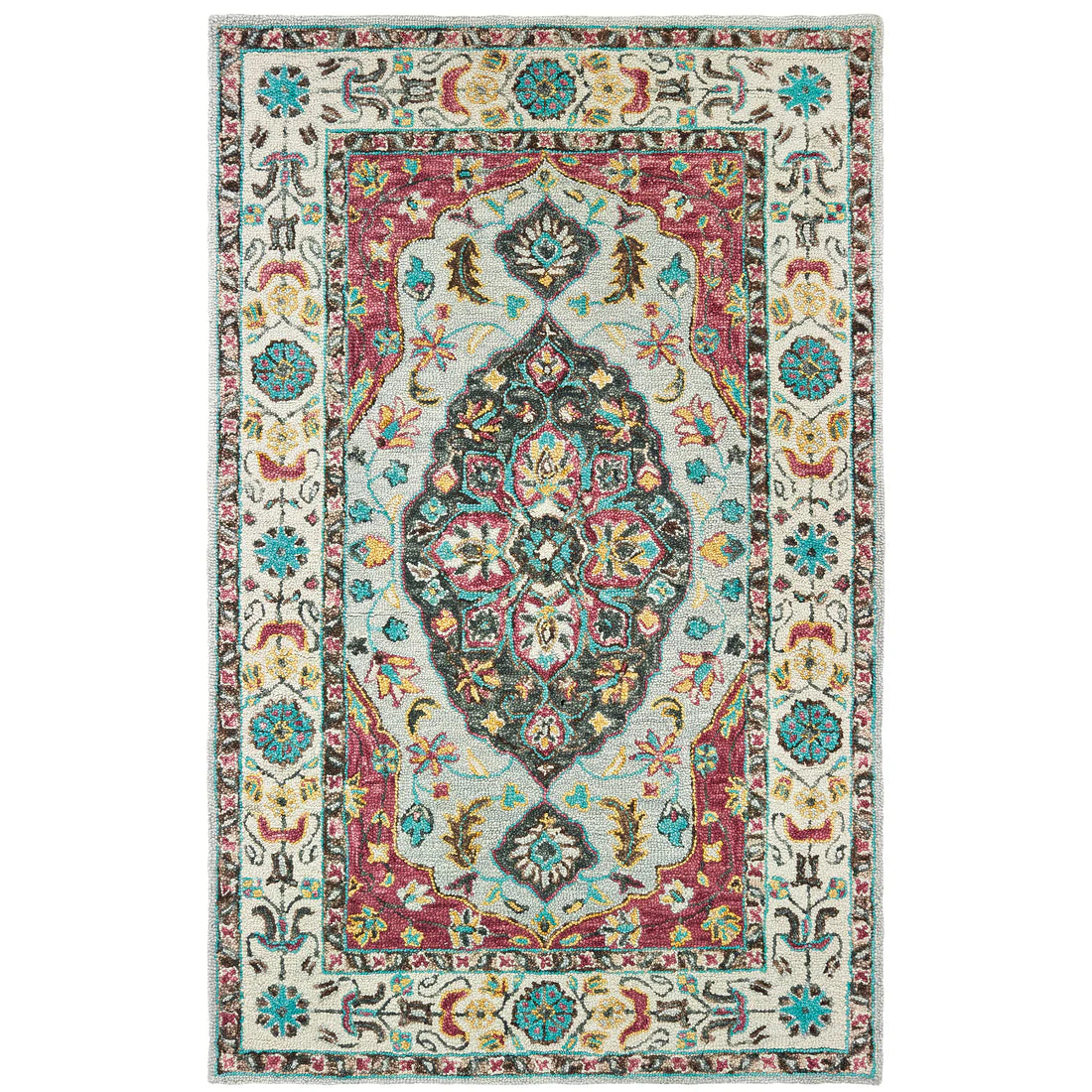 Oriental Weavers Zahra 75504 Grey/Pink Area Rug