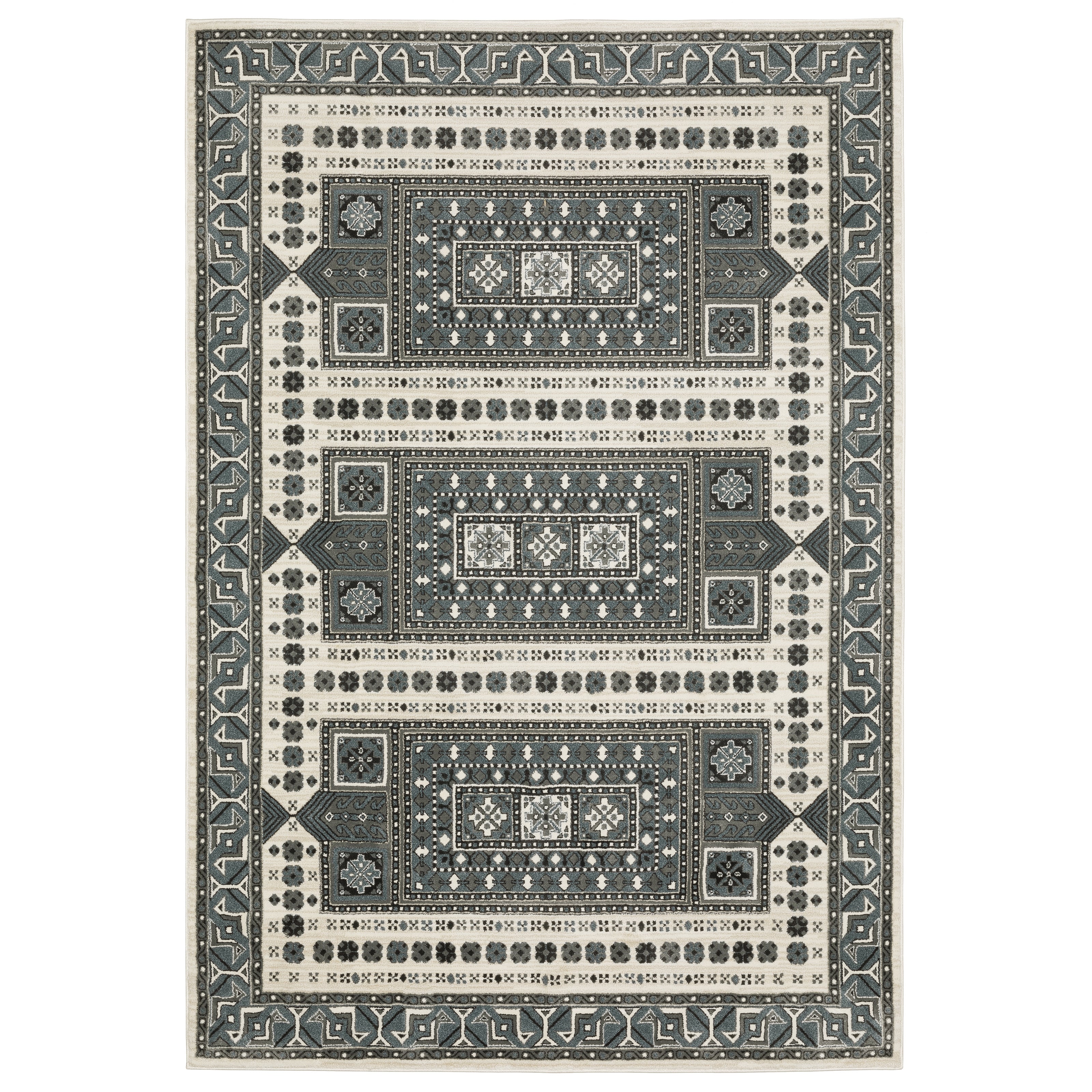 Oriental Weavers Raylan RAY01 Grey/Blue Area Rug