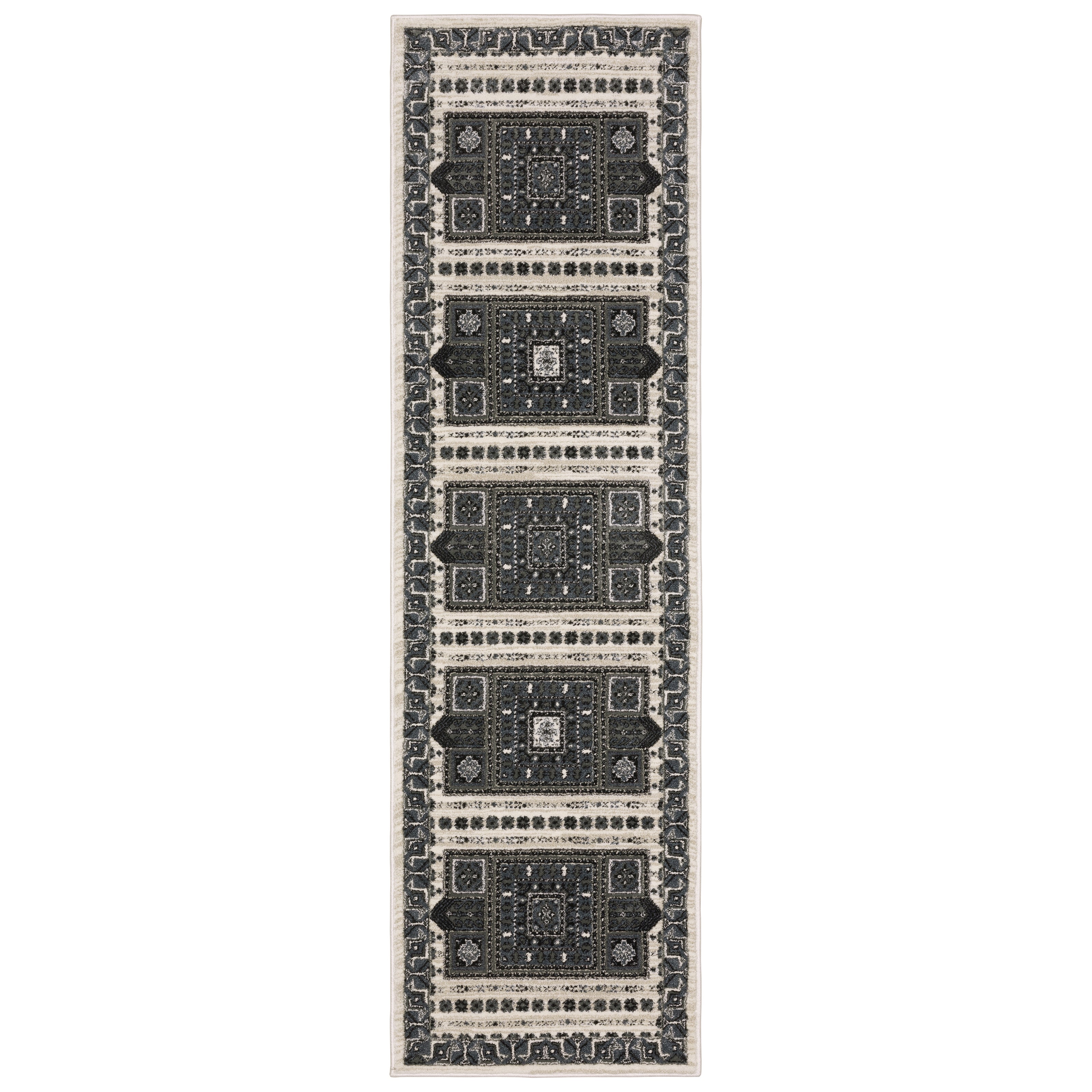 Oriental Weavers Raylan RAY01 Grey/Blue Area Rug