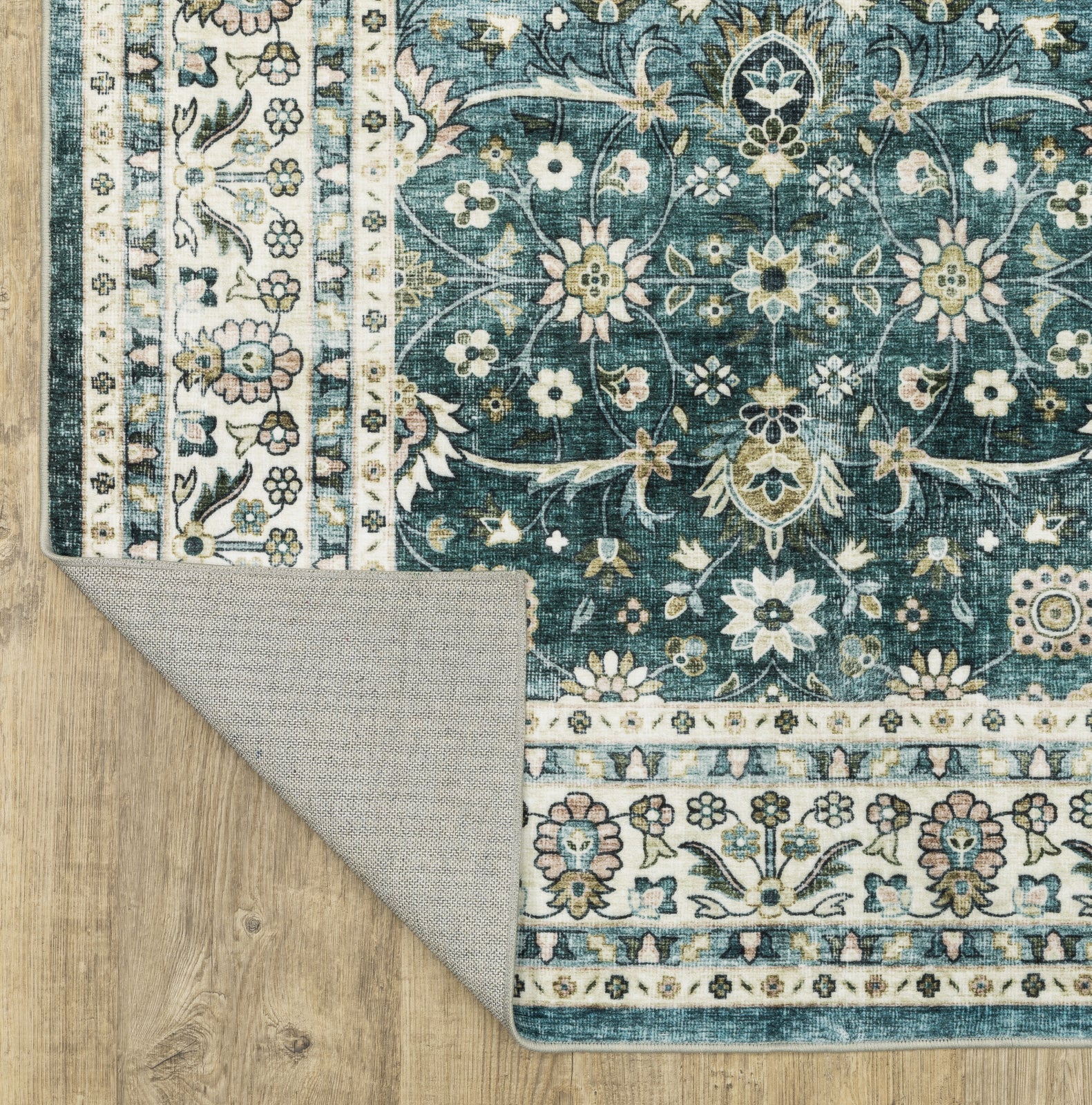 Oriental Weavers Sumter SUM08 Teal/Ivory Area Rug