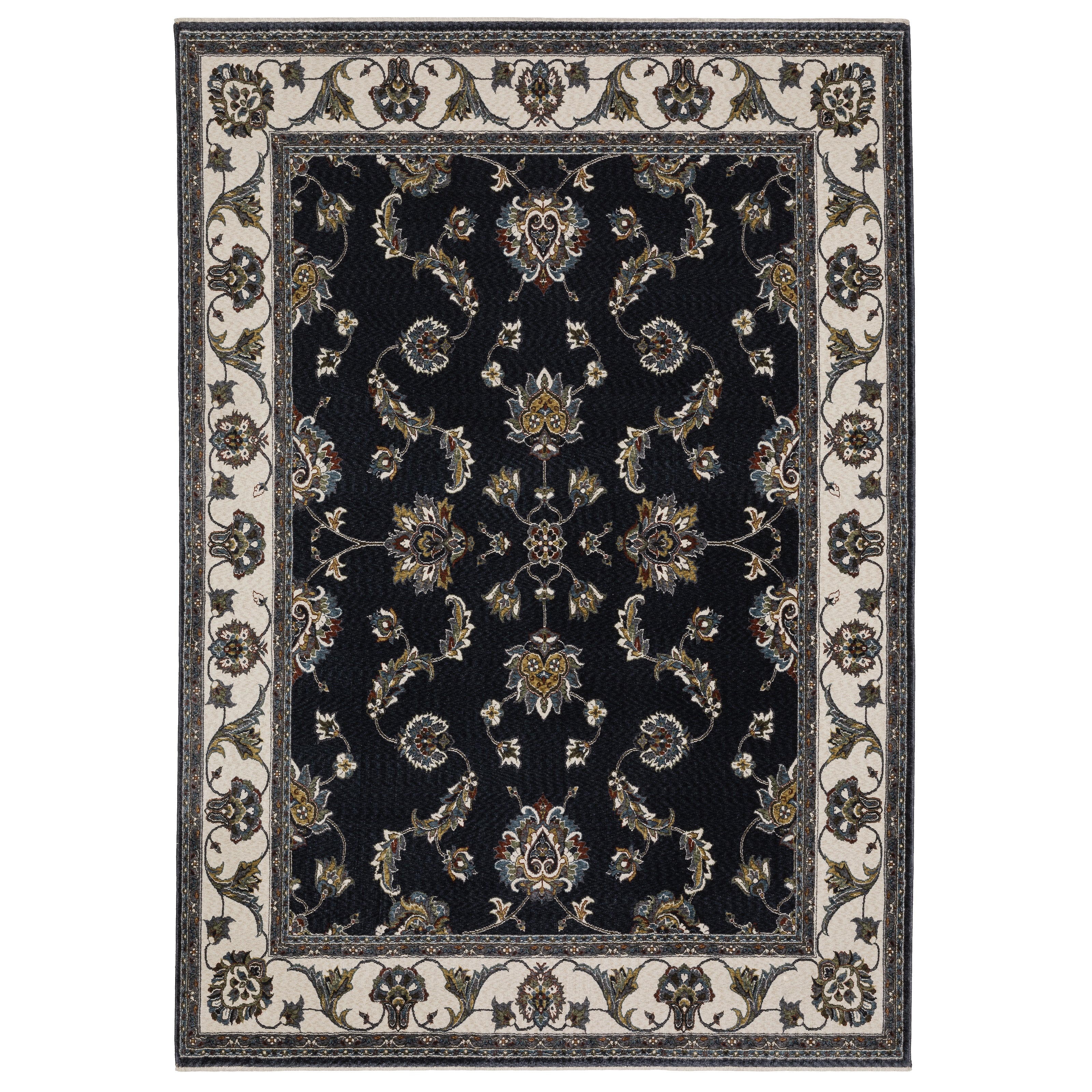 Oriental Weavers Vivian VI01B Navy/Ivory Area Rug